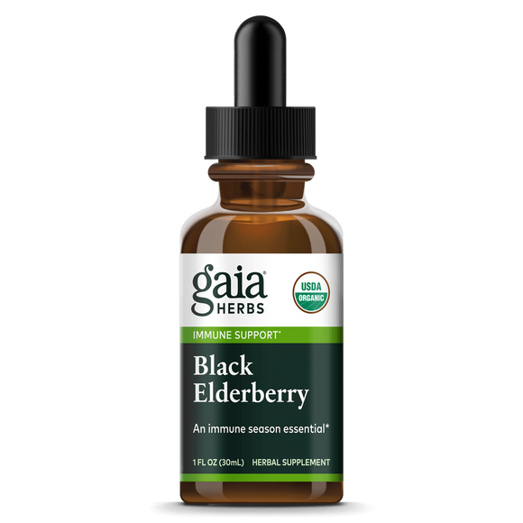 Black Elderberry Liquid Drops by Gaia Herbs (2oz)